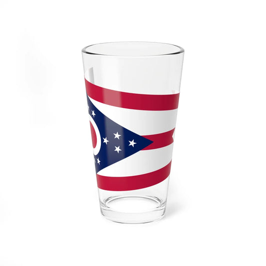 Flag of Ohio 3-2 (United States) Pint Glass 16oz 16oz - Go Mug Yourself
