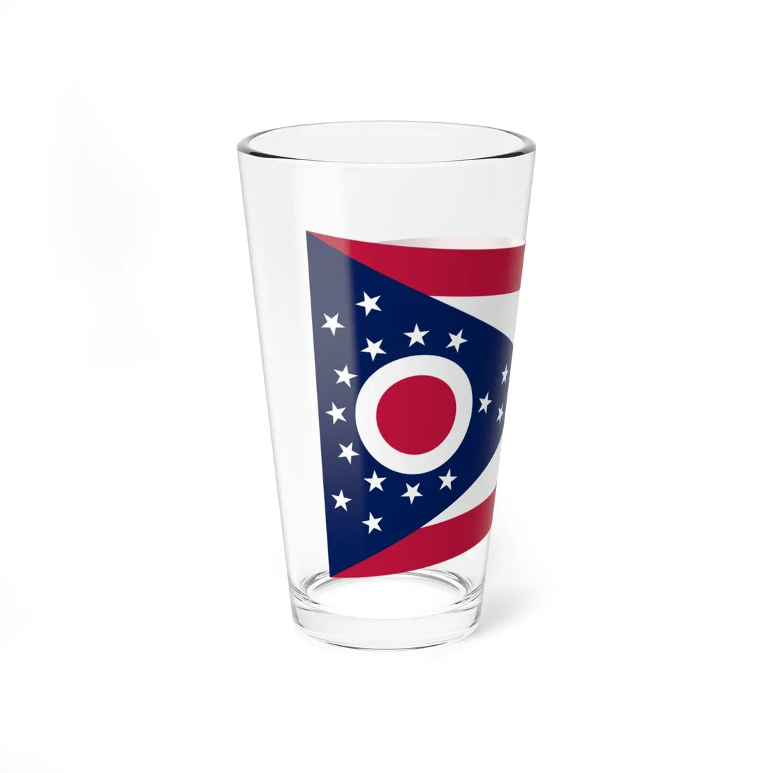 Flag of Ohio 3-2 (United States) Pint Glass 16oz - Go Mug Yourself