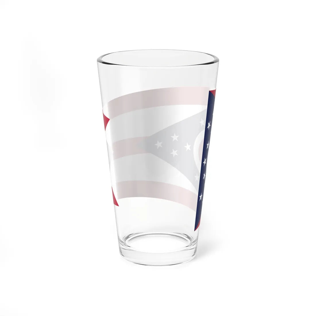 Flag of Ohio 3-2 (United States) Pint Glass 16oz - Go Mug Yourself