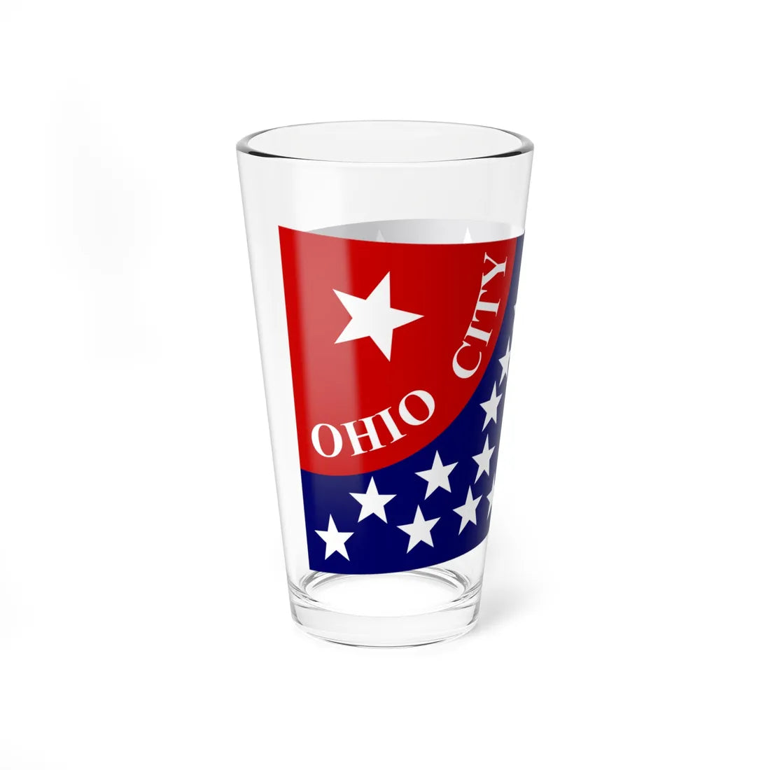 Flag of Ohio City Cleveland (United States) Pint Glass 16oz - Go Mug Yourself