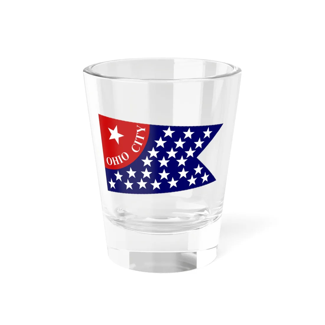 Flag of Ohio City Cleveland (United States) Shot Glass 1.5oz 1.5oz - Go Mug Yourself