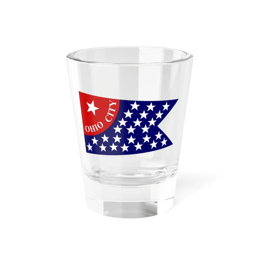 Flag of Ohio City Cleveland (United States) Shot Glass 1.5oz 1.5oz - Go Mug Yourself