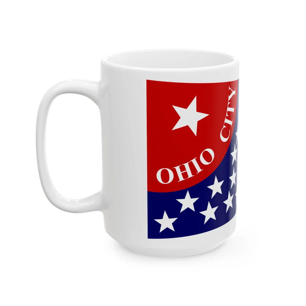 Flag of Ohio City Cleveland (United States) White Coffee Mug - Go Mug Yourself