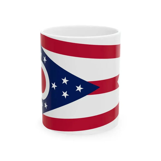 Flag of Ohio (United States) White Coffee Mug 11oz - Go Mug Yourself