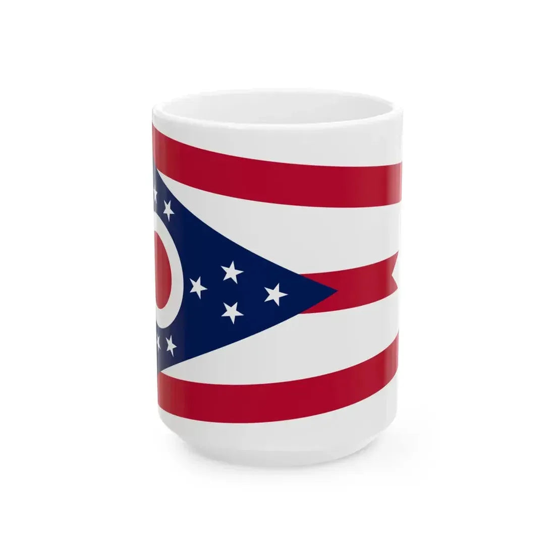 Flag of Ohio (United States) White Coffee Mug 15oz - Go Mug Yourself