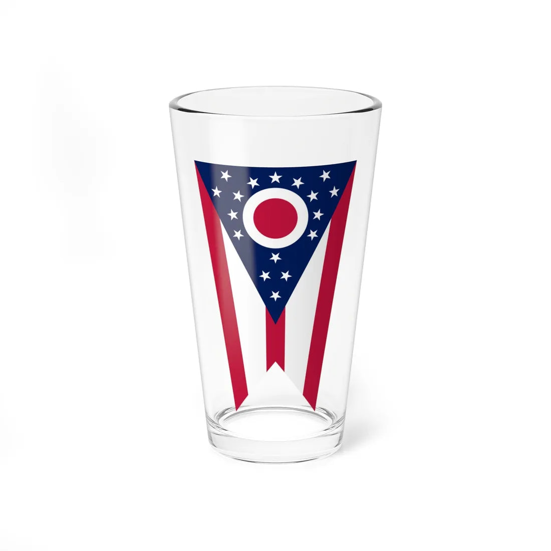 Flag of Ohio vertical (United States) Pint Glass 16oz 16oz - Go Mug Yourself
