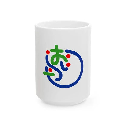Flag of Oirase Aomori (Japan) White Coffee Mug 15oz - Go Mug Yourself