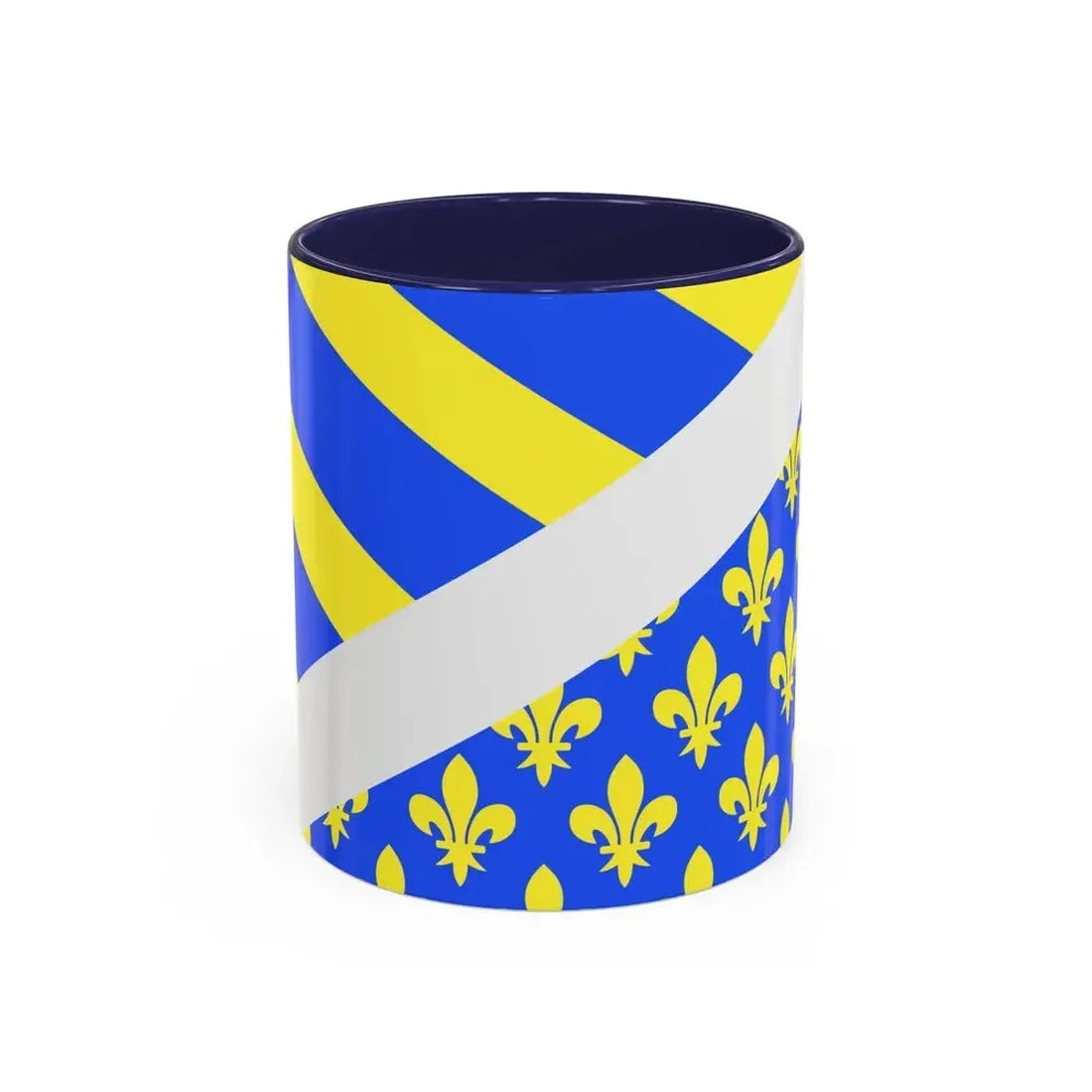 Flag of Oise France 2 - Accent Coffee Mug 11oz Navy - Go Mug Yourself