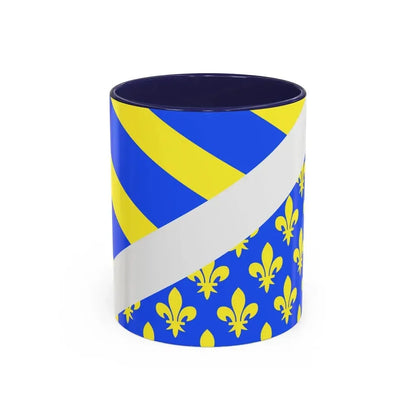 Flag of Oise France 2 - Accent Coffee Mug 11oz Navy - Go Mug Yourself