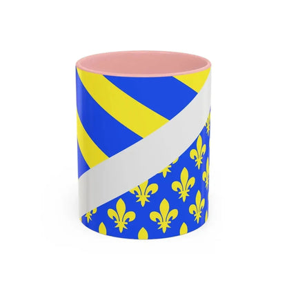 Flag of Oise France 2 - Accent Coffee Mug 11oz Pink - Go Mug Yourself