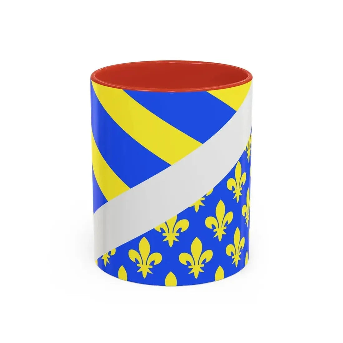 Flag of Oise France 2 - Accent Coffee Mug 11oz Red - Go Mug Yourself