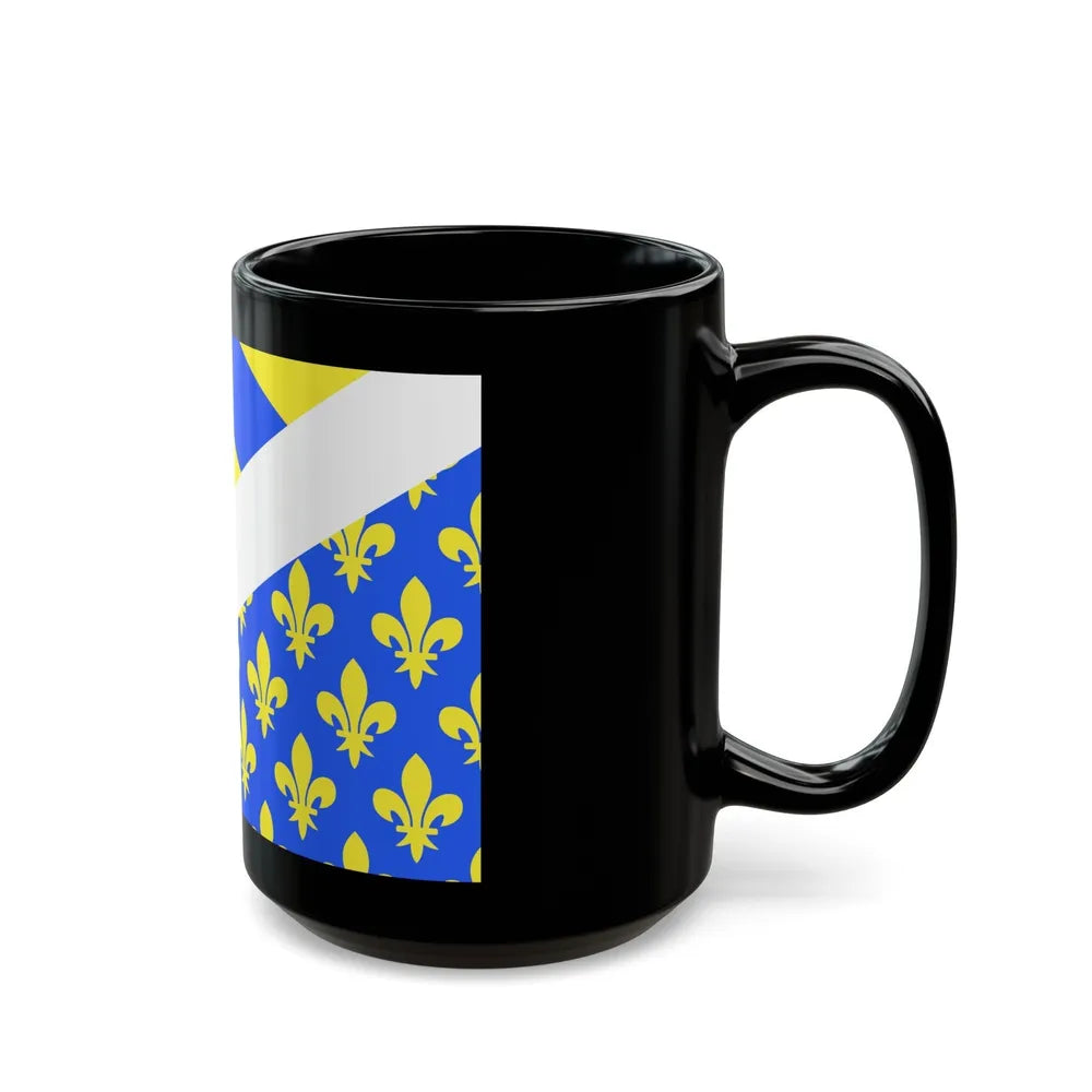 Flag of Oise France 2 - Black Coffee Mug-Go Mug Yourself