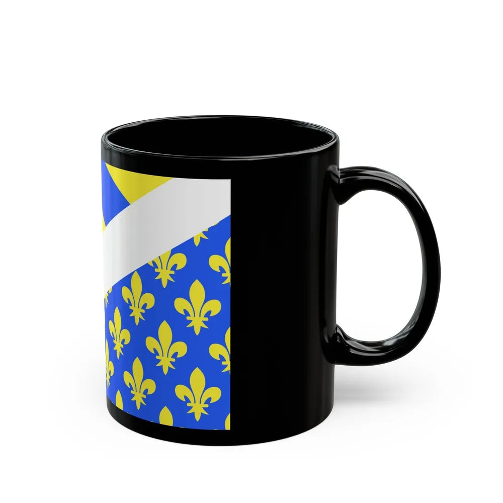 Flag of Oise France 2 - Black Coffee Mug-Go Mug Yourself