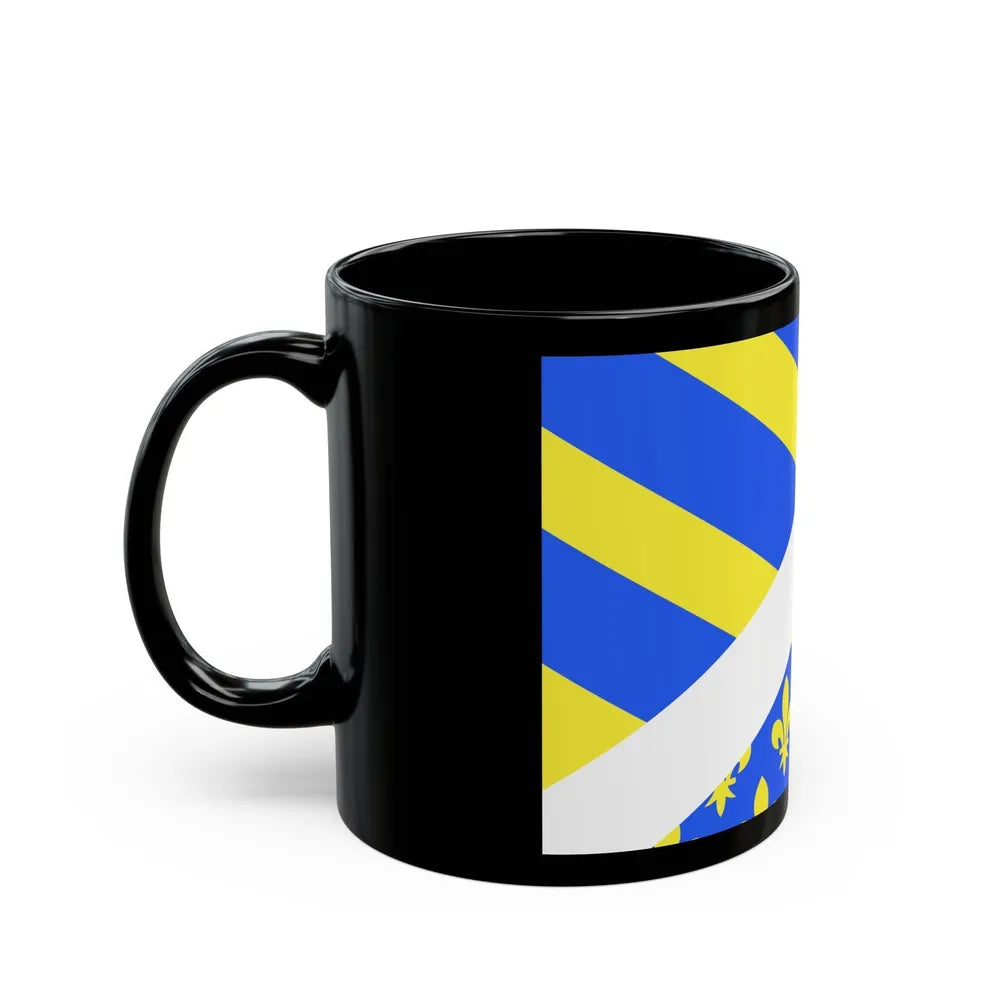 Flag of Oise France 2 - Black Coffee Mug-Go Mug Yourself