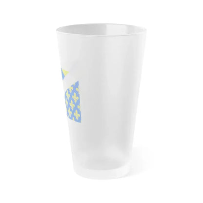 Flag of Oise France 2 - Frosted Pint Glass 16oz - Go Mug Yourself
