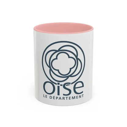 Flag of Oise France - Accent Coffee Mug 11oz Pink - Go Mug Yourself