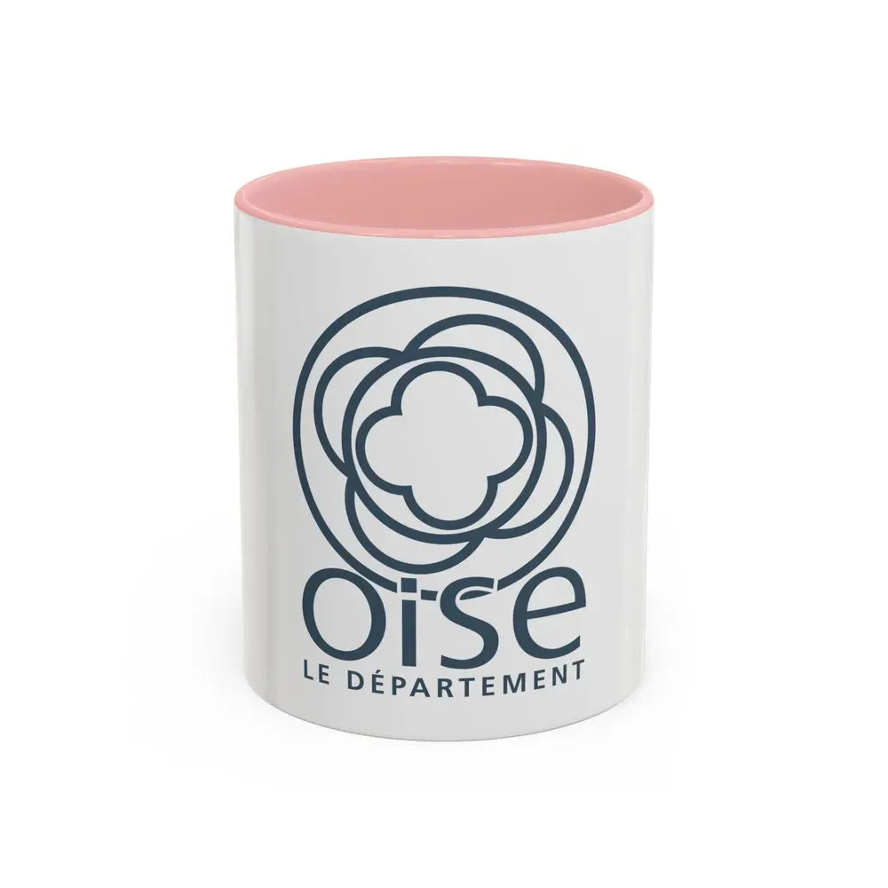 Flag of Oise France - Accent Coffee Mug 11oz Pink - Go Mug Yourself