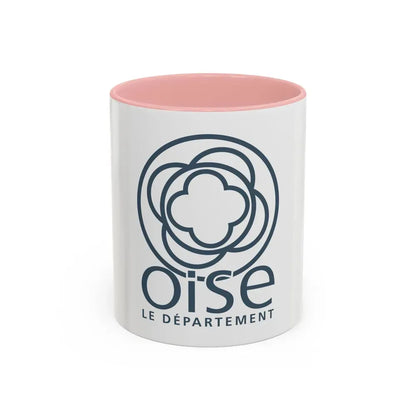 Flag of Oise France - Accent Coffee Mug 11oz Pink - Go Mug Yourself