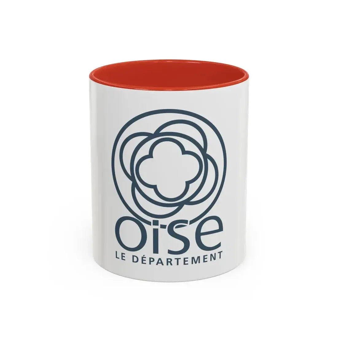 Flag of Oise France - Accent Coffee Mug 11oz Red - Go Mug Yourself