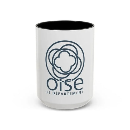 Flag of Oise France - Accent Coffee Mug 15oz Black - Go Mug Yourself