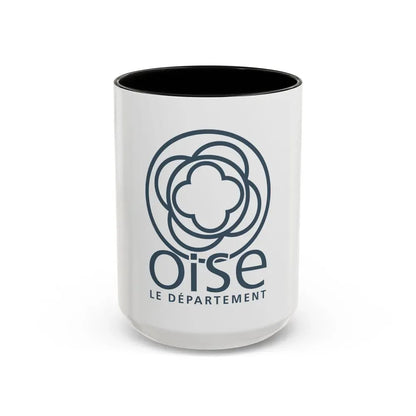 Flag of Oise France - Accent Coffee Mug 15oz Black - Go Mug Yourself