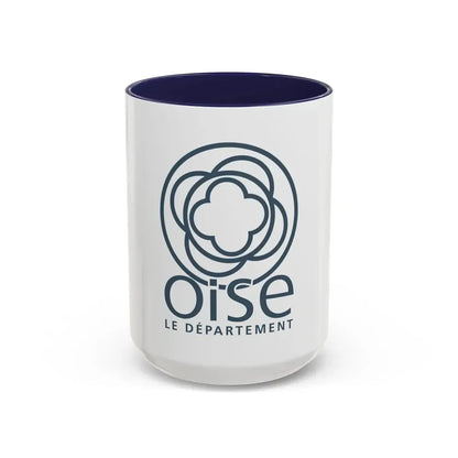 Flag of Oise France - Accent Coffee Mug 15oz Navy - Go Mug Yourself