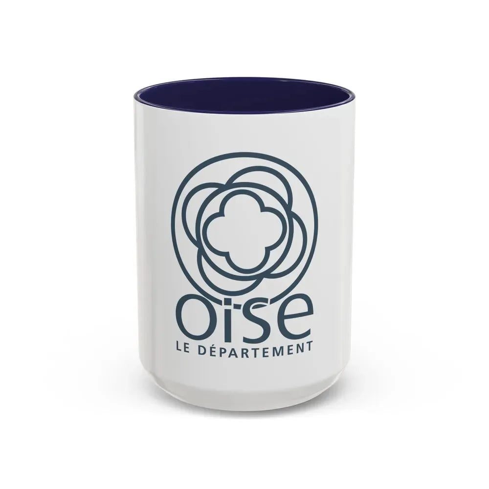 Flag of Oise France - Accent Coffee Mug 15oz Navy - Go Mug Yourself