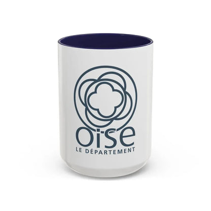 Flag of Oise France - Accent Coffee Mug 15oz Navy - Go Mug Yourself