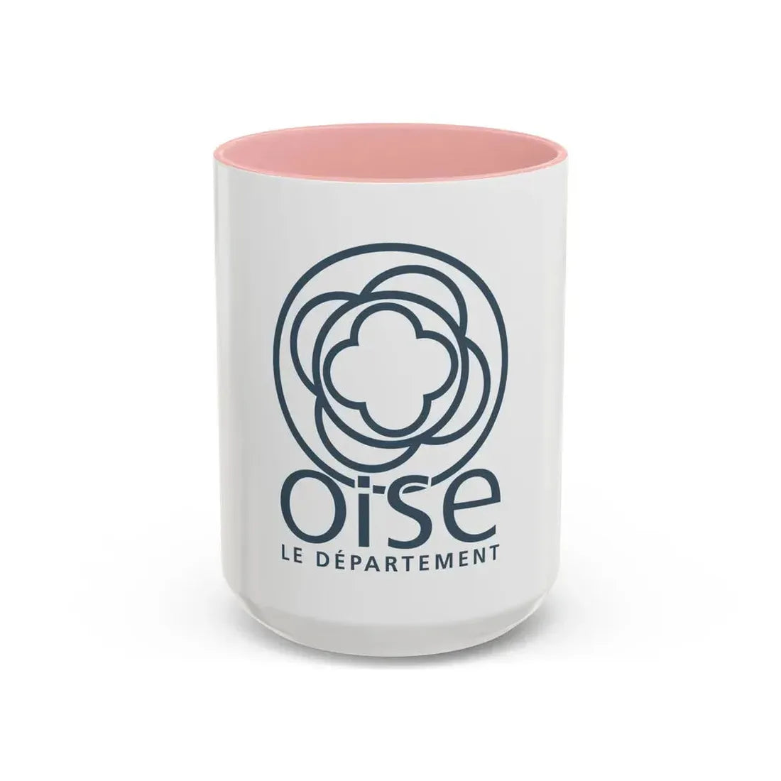 Flag of Oise France - Accent Coffee Mug 15oz Pink - Go Mug Yourself