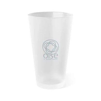 Flag of Oise France - Frosted Pint Glass 16oz 16oz Frosted - Go Mug Yourself