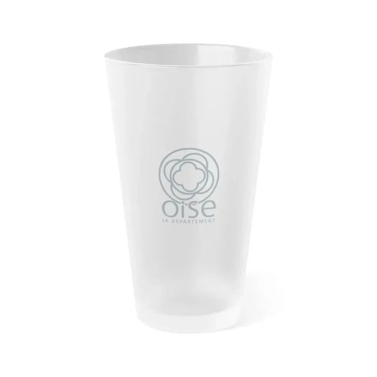 Flag of Oise France - Frosted Pint Glass 16oz 16oz Frosted - Go Mug Yourself