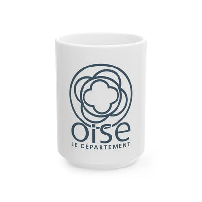 Flag of Oise France - White Coffee Mug-15oz-Go Mug Yourself