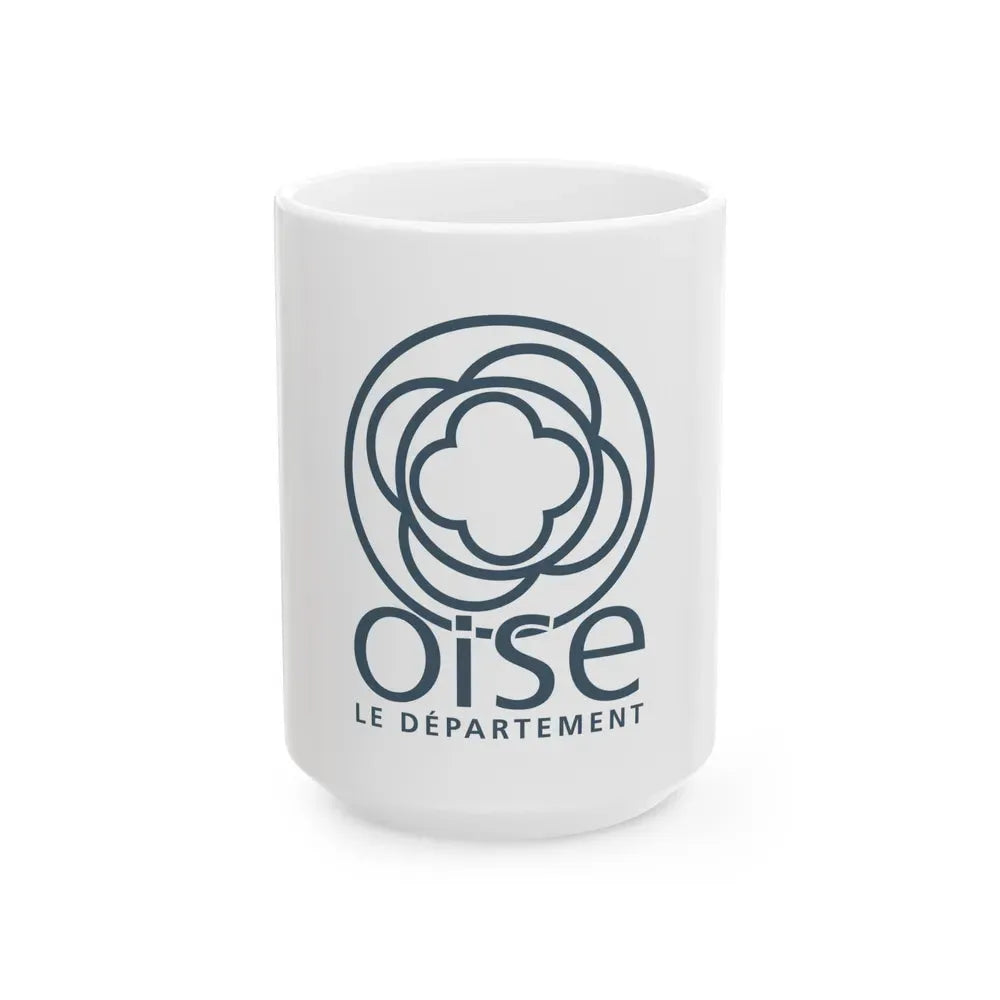 Flag of Oise France - White Coffee Mug 15oz - Go Mug Yourself