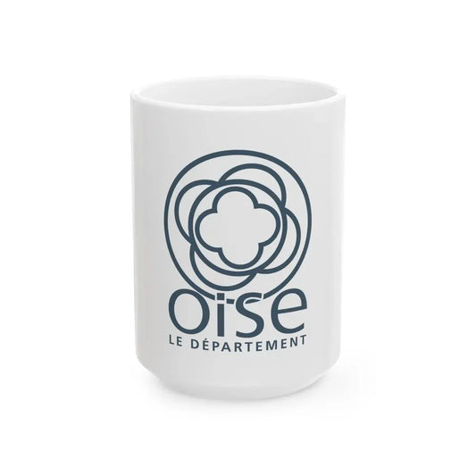 Flag of Oise France - White Coffee Mug 15oz - Go Mug Yourself