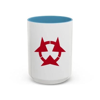 Flag of Oita Prefecture Japan - Accent Coffee Mug 15oz Light Blue - Go Mug Yourself