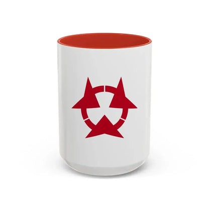 Flag of Oita Prefecture Japan - Accent Coffee Mug 15oz Red - Go Mug Yourself