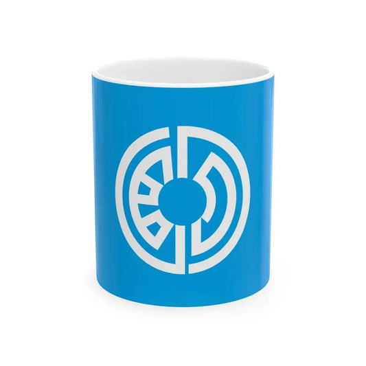 Flag of Oiwake Hokkaido 1958-2006 (Japan) White Coffee Mug 11oz - Go Mug Yourself