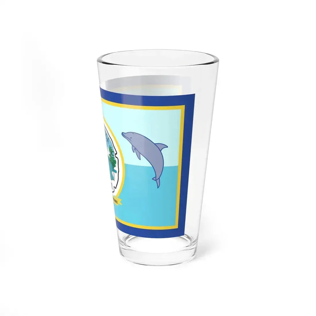 Flag of Okaloosa County Florida (United States) Pint Glass 16oz - Go Mug Yourself