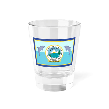 Flag of Okaloosa County Florida (United States) Shot Glass 1.5oz 1.5oz - Go Mug Yourself