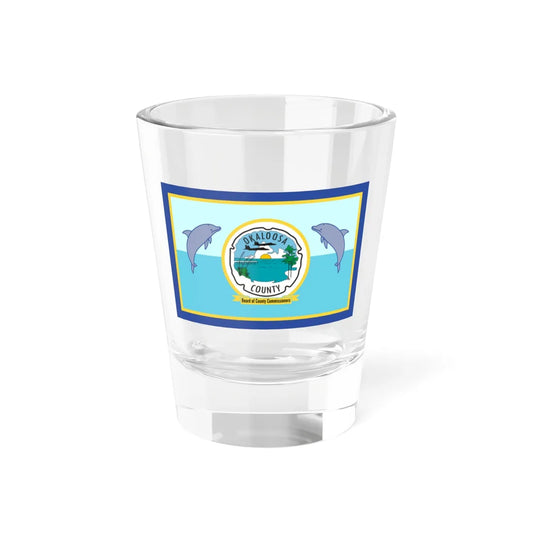 Flag of Okaloosa County Florida (United States) Shot Glass 1.5oz 1.5oz - Go Mug Yourself