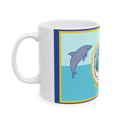 Flag of Okaloosa County Florida (United States) White Coffee Mug - Go Mug Yourself