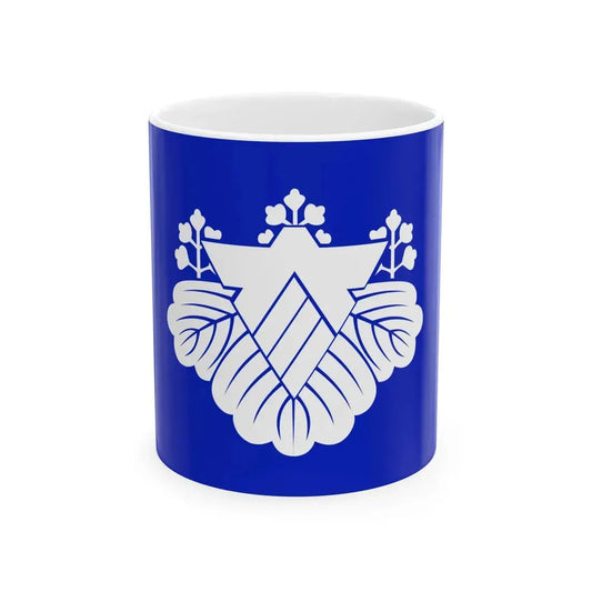 Flag of Okawa Fukuoka (Japan) White Coffee Mug 11oz - Go Mug Yourself