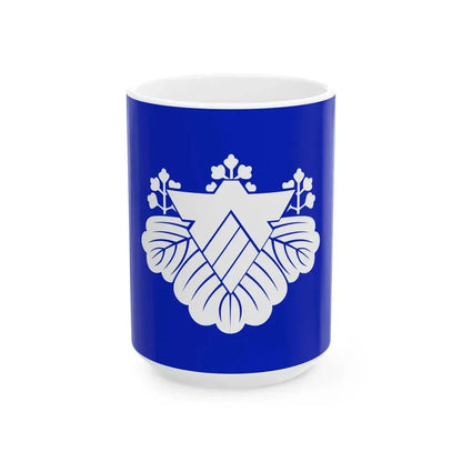 Flag of Okawa Fukuoka (Japan) White Coffee Mug 15oz - Go Mug Yourself