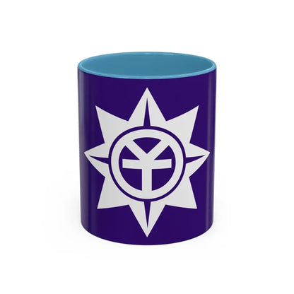 Flag of Okayama Okayama Japan - Accent Coffee Mug 11oz Light Blue - Go Mug Yourself