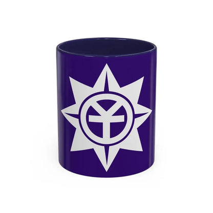 Flag of Okayama Okayama Japan - Accent Coffee Mug 11oz Navy - Go Mug Yourself