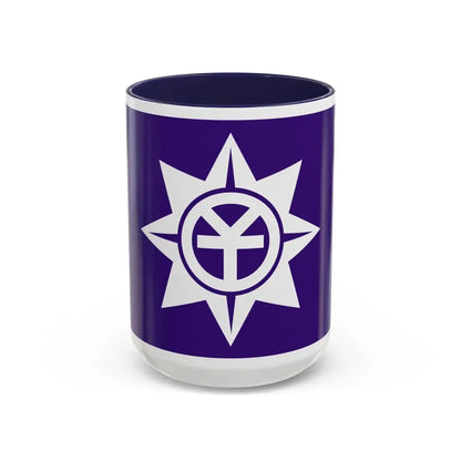 Flag of Okayama Okayama Japan - Accent Coffee Mug 15oz Navy - Go Mug Yourself