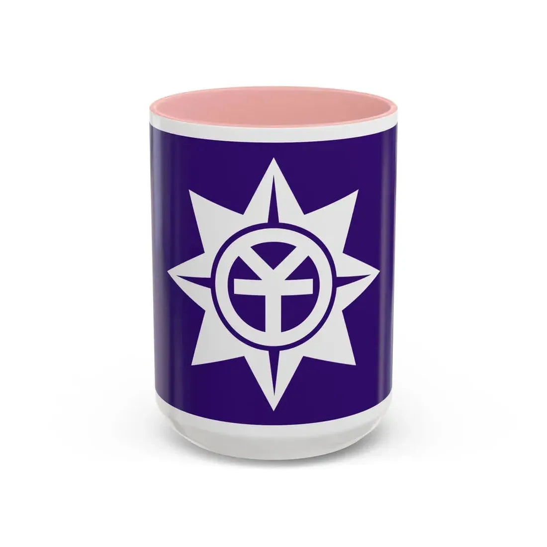 Flag of Okayama Okayama Japan - Accent Coffee Mug 15oz Pink - Go Mug Yourself