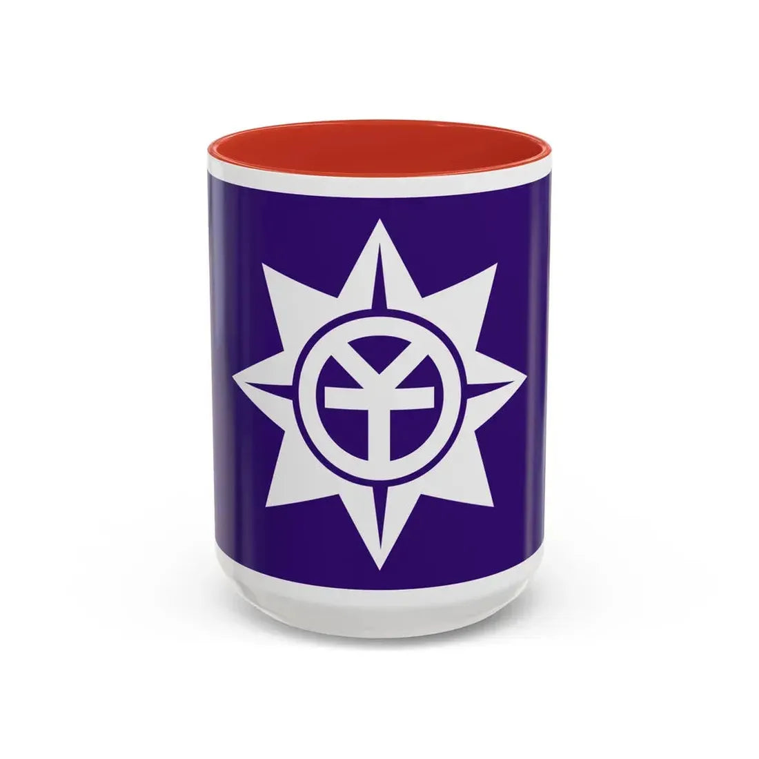 Flag of Okayama Okayama Japan - Accent Coffee Mug 15oz Red - Go Mug Yourself