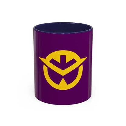 Flag of Okayama Prefecture Japan - Accent Coffee Mug 11oz Navy - Go Mug Yourself