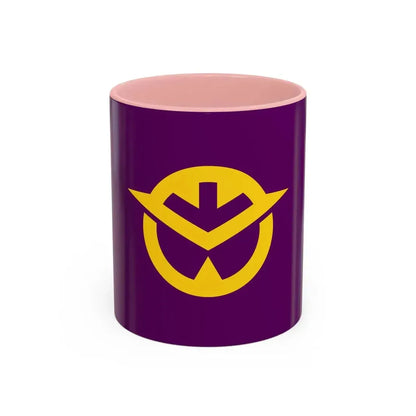 Flag of Okayama Prefecture Japan - Accent Coffee Mug 11oz Pink - Go Mug Yourself